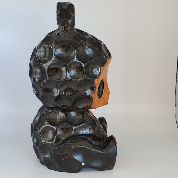 Vintage Japanese Wood Carved Bear. Adorable. Ainu or Kokeshi Style. - Picture 4 of 10